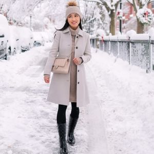 New J.Crew Lady Day Coat in Italian Double Cloth Wool Size 4P